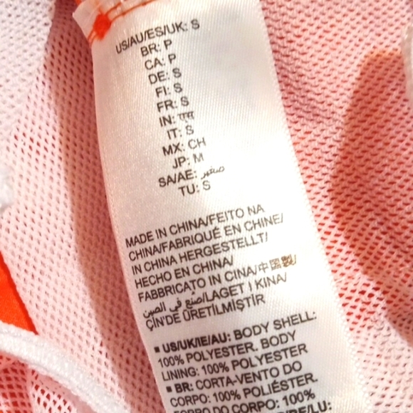 ORANGE WHITE DRAWSTRING THREE POCKET MESH LINED SWIM TRUNKS SIZE SMALL NWT - Picture 6 of 6